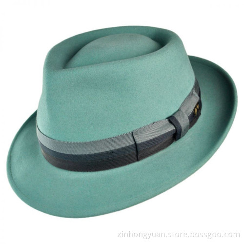 Custom men fedora hat wool
